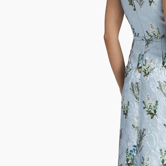 Sachin + Babi Blue and Green Floral Maxi Dress. Beautiful dress! - Picture 3 of 5